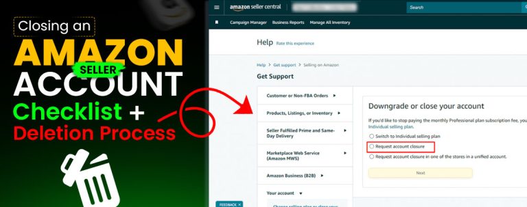 How to delete Amazon seller account