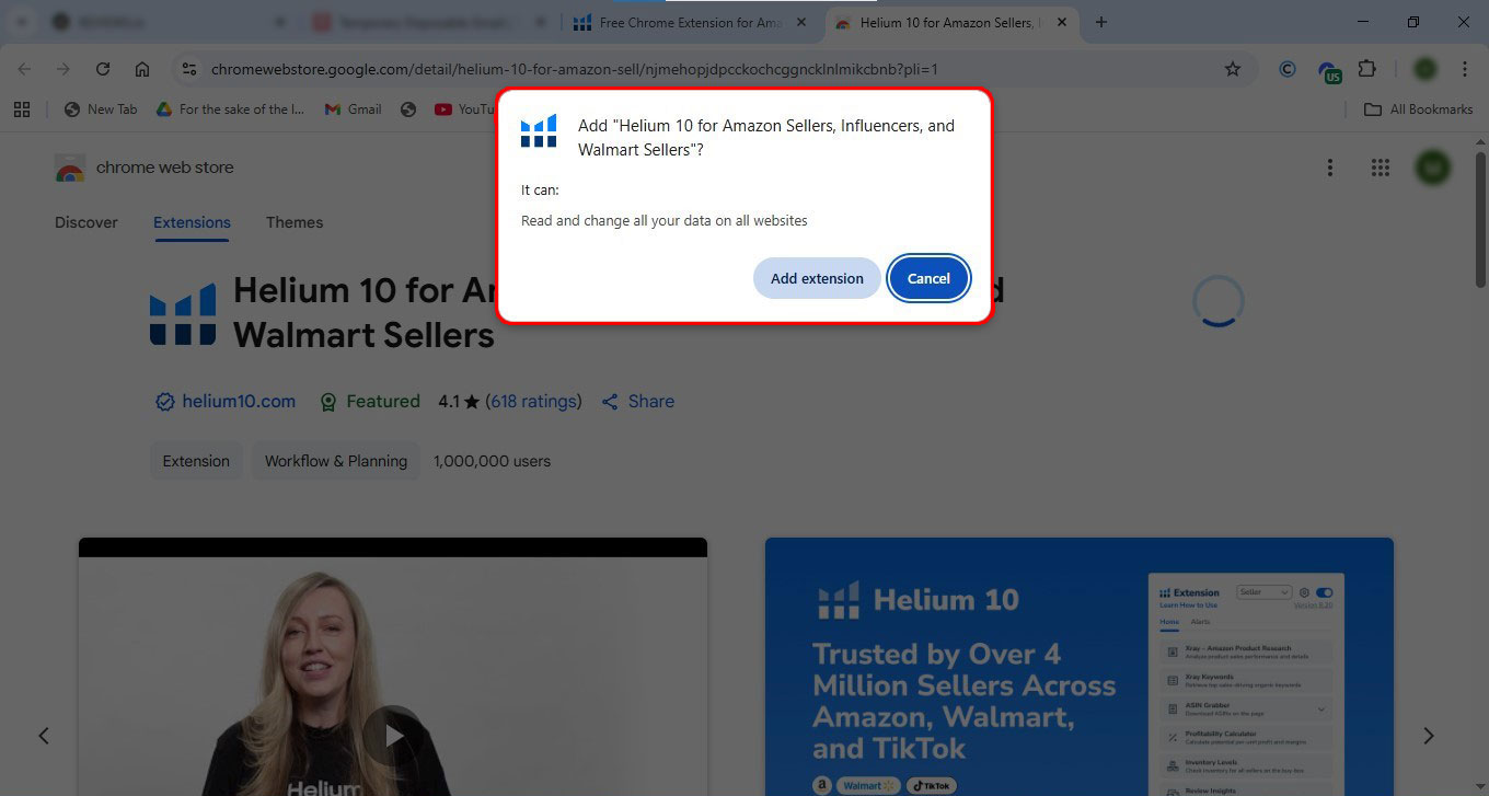 Click Add extension