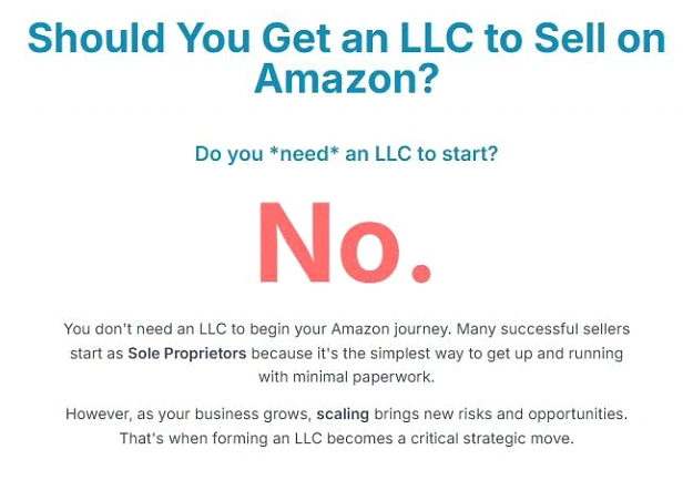 LLC for selling on Amazon