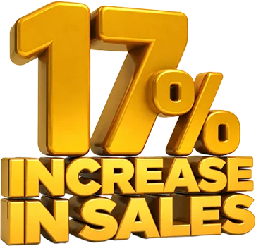 17% increase in sales