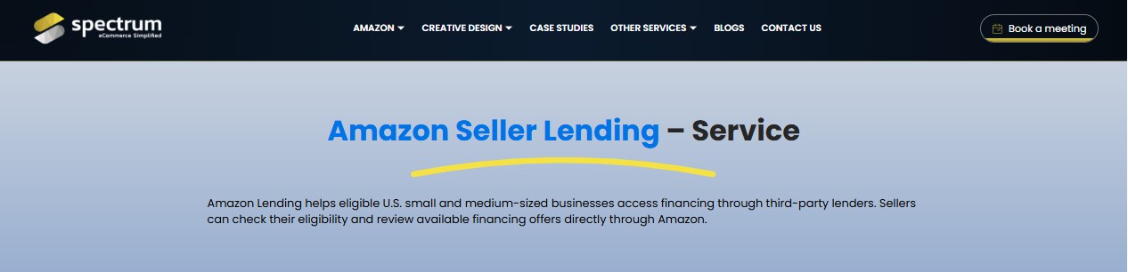Amazon Seller Lending Service